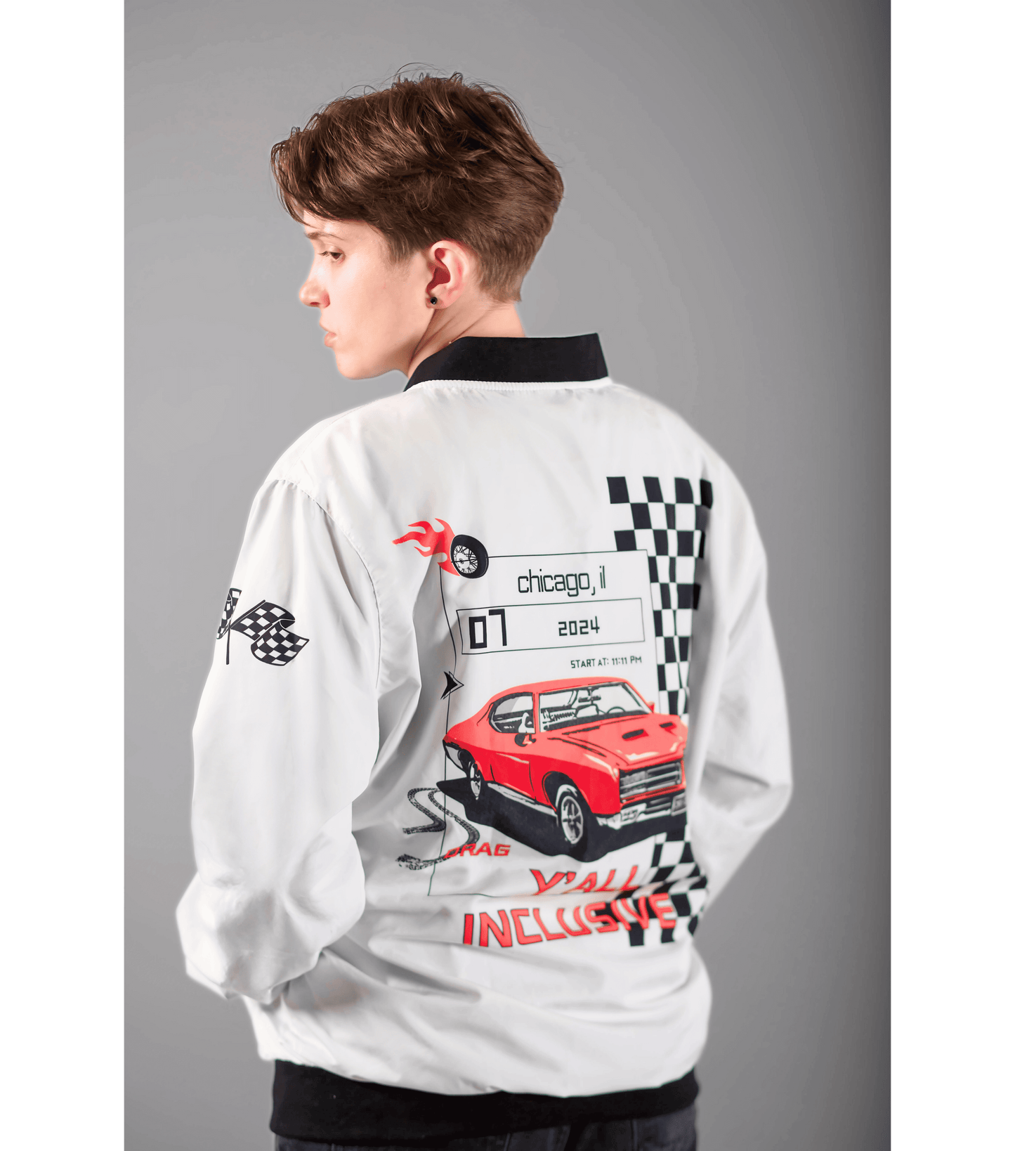 Racing Team Bomber Jacket (White)