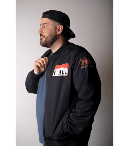 Smokin' Cowboy Bomber Jacket (Black)